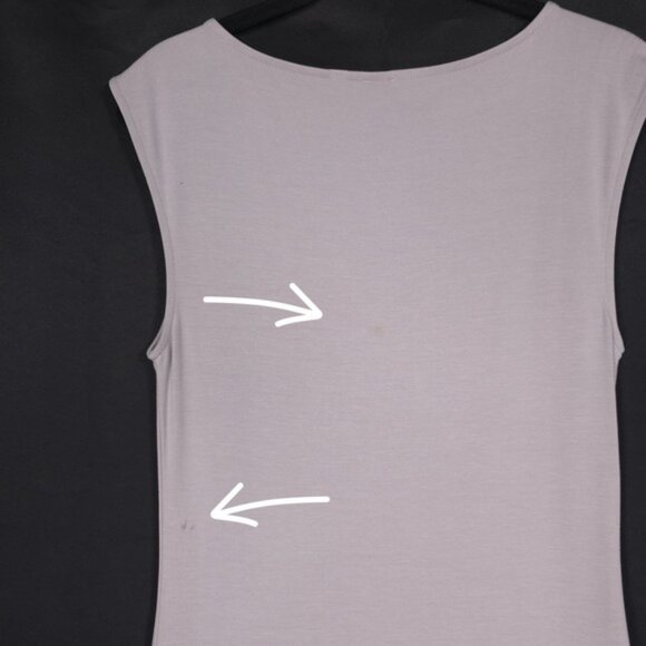 Aritzia‎ Wilfred Goodlux Bloomsbury Mini Dress MEDIUM Ruffled Gray Sleeveless - Picture 9 of 11